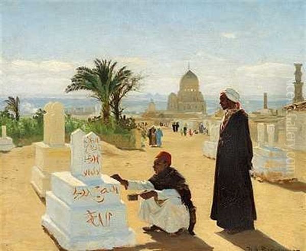 Apostlen Jacobs Og Profeten Zacharias Grave Oil Painting by Hans Andersen Brendekilde