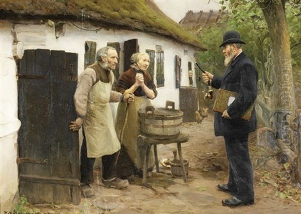 De Gamle Flytter Ud Oil Painting by Hans Andersen Brendekilde