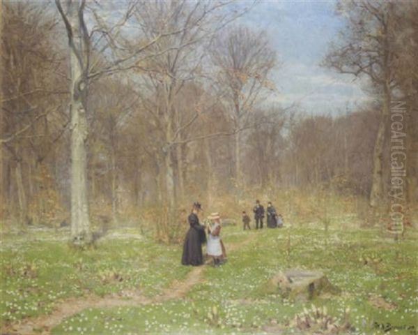 Woods In Spring Oil Painting by Hans Andersen Brendekilde