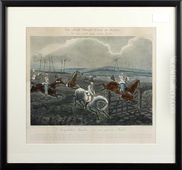 The First Steeple Chase On Record Oil Painting by George Alken