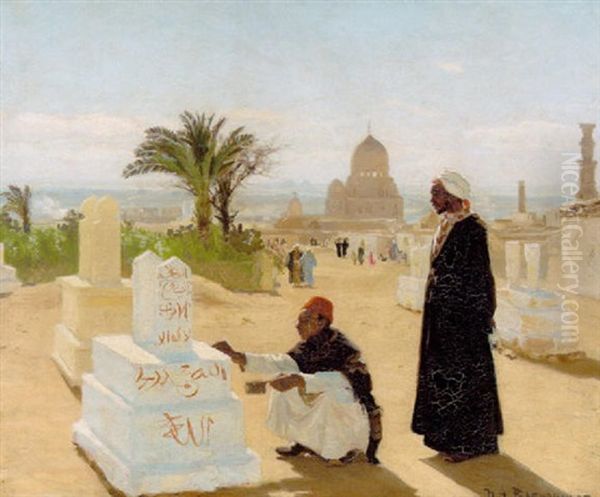 Apostlen Jacobs Og Profeten Zacharias' Grave Oil Painting by Hans Andersen Brendekilde