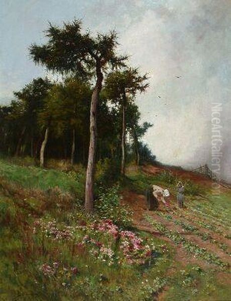 Gathering Vegetables Oil Painting by George Alken