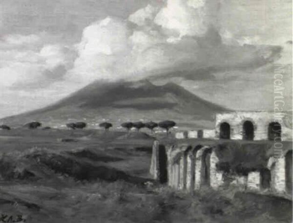 Ved Amphiteatret I Pompei Oil Painting by Hans Andersen Brendekilde