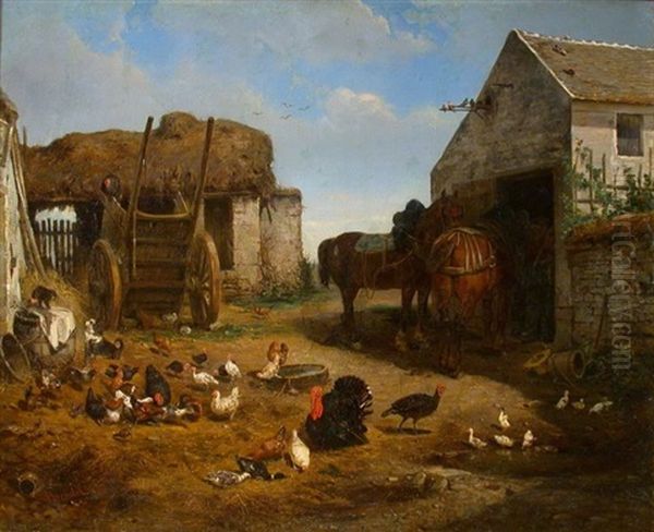 Folwarczne Podworze Oil Painting by Albert Heinrich Brendel