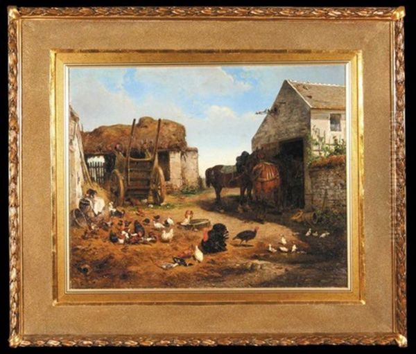 Folwarczne Podworze Oil Painting by Albert Heinrich Brendel