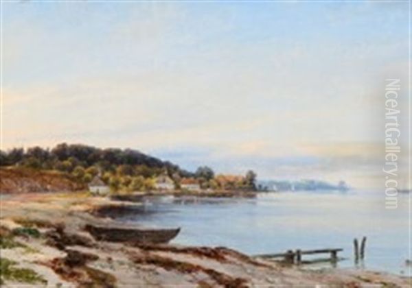 Vedbaek Set Fra Miramara Oil Painting by Thorald Brendstrup