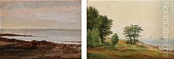 Two Small Coastal Landscapes by Thorald Brendstrup