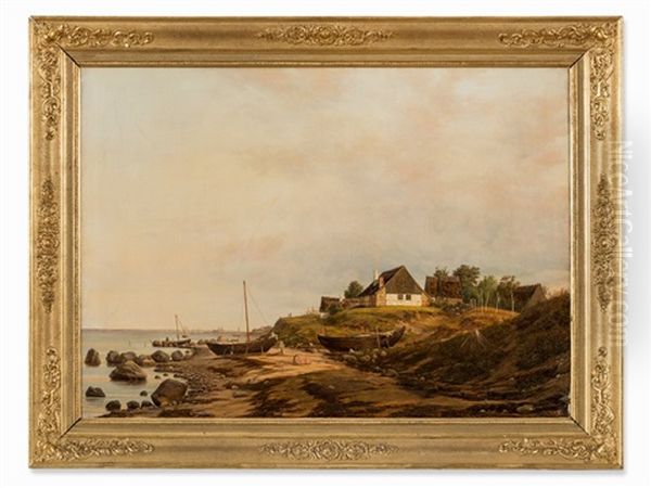 Coastline Oil Painting by Thorald Brendstrup