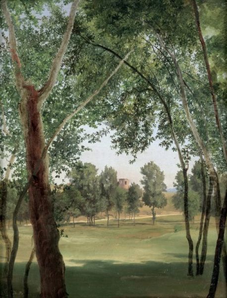 Sommerlandschaft Mit Kastell Im Hintergrund Oil Painting by Thorald Brendstrup