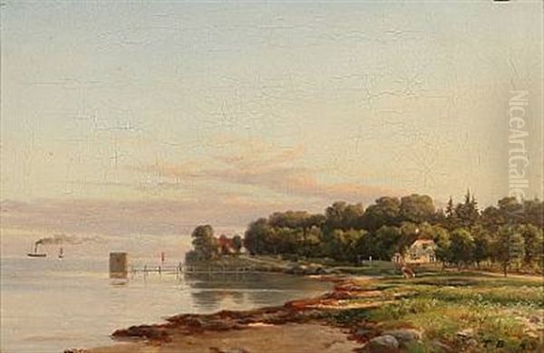 View From The Old Bellevue, Denmark Oil Painting by Thorald Brendstrup