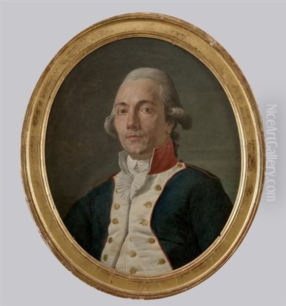 Portrait D'un Officier Oil Painting by Nicolas Guy Brenet