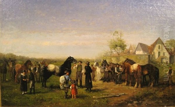 Beim Hausenbauer Oil Painting by George W. Brenneman