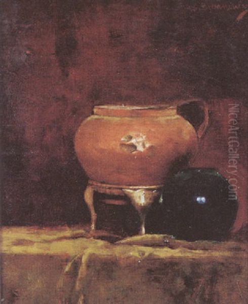 The Copper Urn Oil Painting by George W. Brenneman