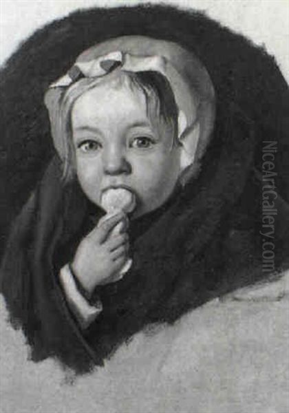 Portrait Eines Babys Oil Painting by Adam Brenner