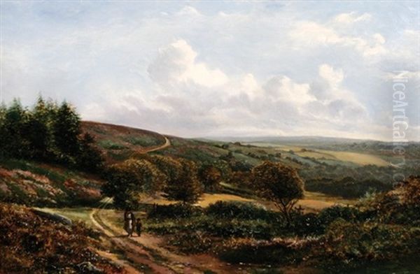 Near Blackborough, Devon Oil Painting by Carl Brennir