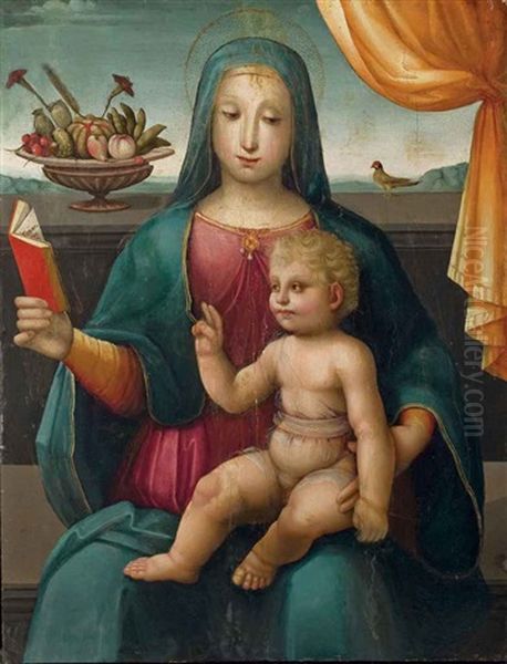 Vierge A L'enfant Oil Painting by Raffaello da Brescia