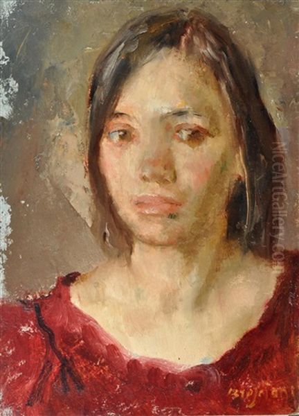 Ritratto Femminile Oil Painting by Antonio Bresciani