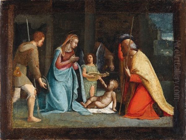 Nativita Di Gesu Oil Painting by Andrea del Brescianino