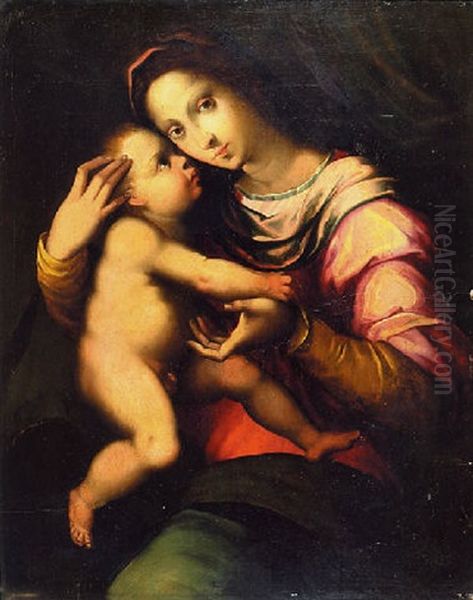 Vierge A L'enfant Oil Painting by Andrea del Brescianino