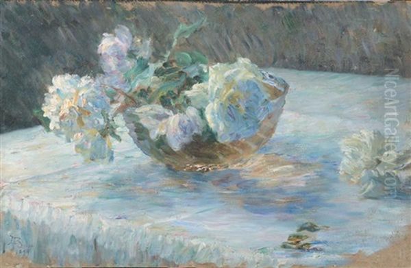 Nature Morte Aux Pivoines Oil Painting by Marie Louise Catherine Breslau