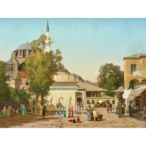 Tophane Camii Ve Meydani Oil Painting by Germain Fabius Brest