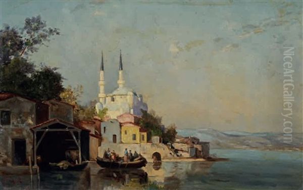 Bogazici Oil Painting by Germain Fabius Brest