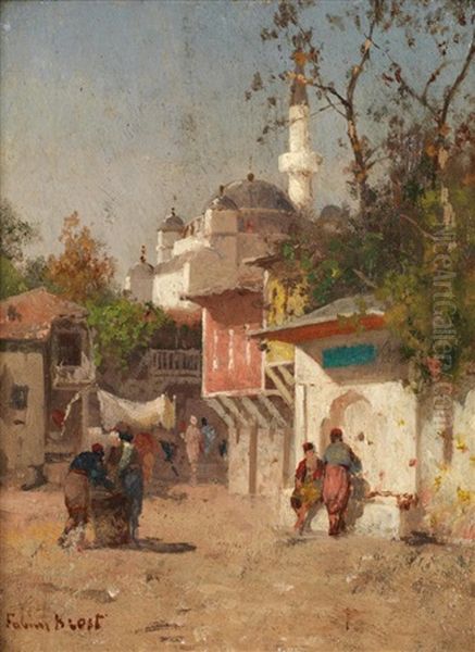 Une Rue A Constantinople by Germain Fabius Brest