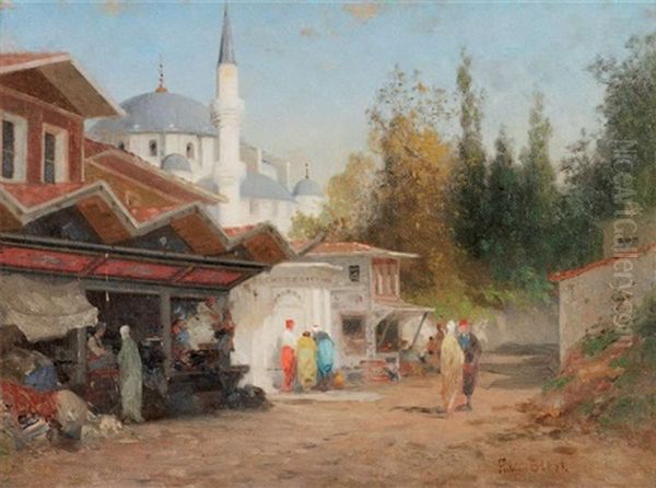 Istanbul Oil Painting by Germain Fabius Brest