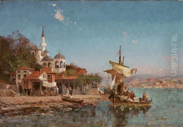 Bogazici'nden Gorunum Oil Painting by Germain Fabius Brest