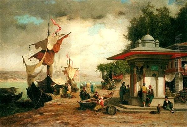 Istanbul Oil Painting by Germain Fabius Brest