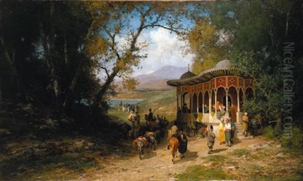 Kief Sur La Route De Kerrassunde A Amassia, Asie-mineure Oil Painting by Germain Fabius Brest