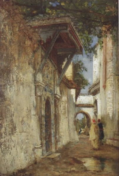 Ruelle A Constantinople Oil Painting by Germain Fabius Brest