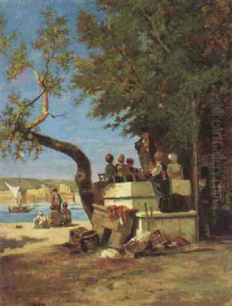 Figurliche Szene Aus Dem Orient Oil Painting by Germain Fabius Brest