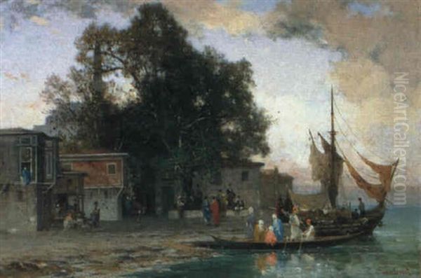 By The Bosphorus Oil Painting by Germain Fabius Brest