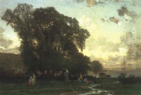 Les Eaux-douces D'asie Oil Painting by Germain Fabius Brest