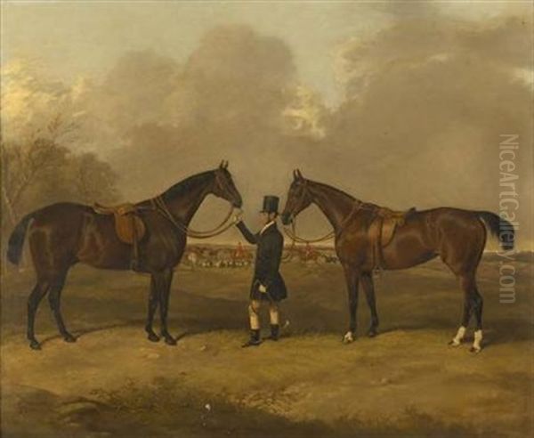 Before The Hunt Oil Painting by Thomas Walker Bretland