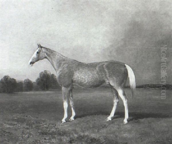 'kitty' In A Landscape Oil Painting by Thomas Walker Bretland