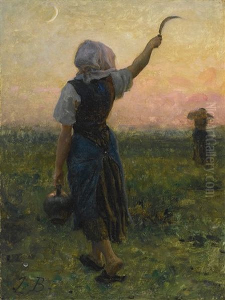 Fin Du Travail Oil Painting by Jules Breton