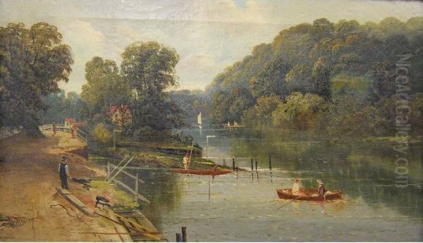 View Of Henley-on-thames Oil Painting by Andrew Allan