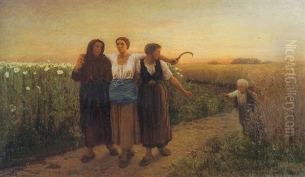 Le Retour Des Champs Oil Painting by Jules Breton