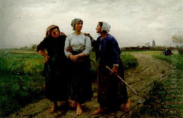 Les Amies Oil Painting by Jules Breton