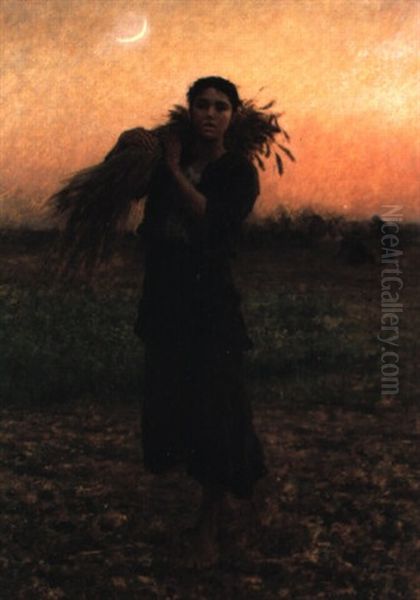 La Moissonneuse Oil Painting by Jules Breton