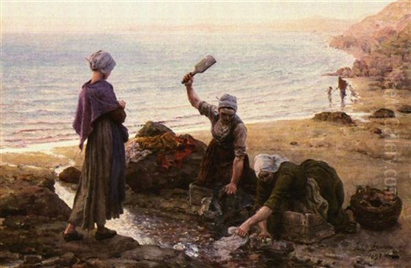 Soiuvenir De Douarnenez Oil Painting by Jules Breton