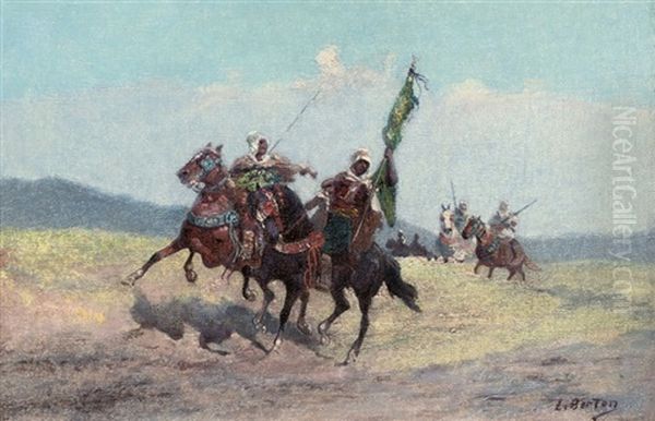 The Return Of The Warriors Oil Painting by Louis Le Breton