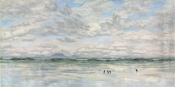 A Summer Day, Whitesands Bay, Pembrokeshire, South Wales Oil Painting by John Brett