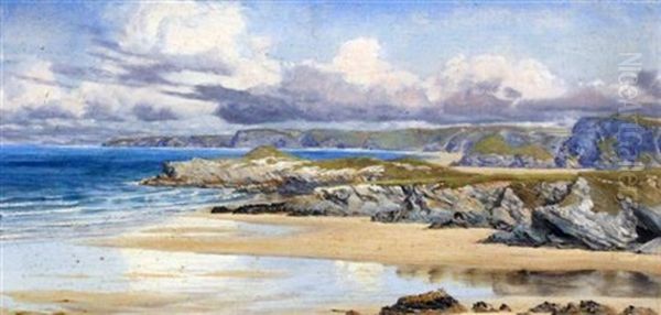 Duchy Cove - Sept. 1881 Oil Painting by John Brett