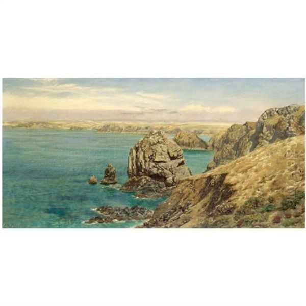 Mount's Bay, Cornwall Oil Painting by John Brett