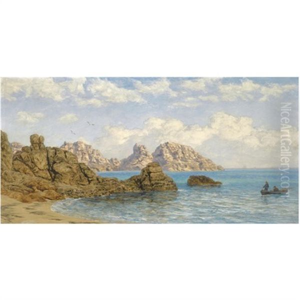 Saints Bay, Guernsey Oil Painting by John Brett