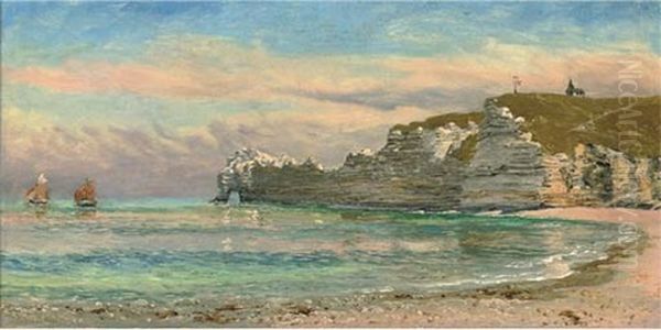 Etretat, Normandy Oil Painting by John Brett