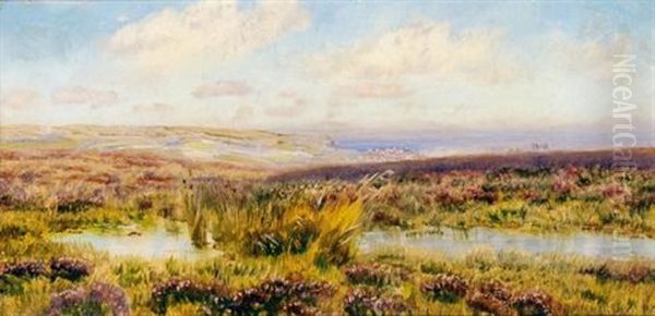 Sketch Of Fylingdales Moor Oil Painting by John Brett